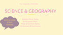 do science and geography content creation, lesson plan, notes and mcqs