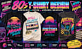 create 80s t shirt design nostalgic apparel graphics merchandise