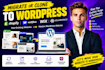 migrate, copy or clone shopify, webflow, squarespace, wix to wordpress website