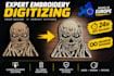 do custom professional embroidery digitizing using wilcom es