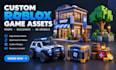 create custom roblox game assets, props and 3d models