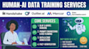 do data annotation, ai model training on handshake, outlier, mercor, and oneform