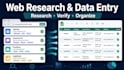 do accurate web research and data entry