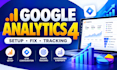 setup google analytics 4, ga4 and track events and conversions