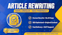 rewrite article SEO optimized and plagiarism free