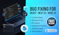 fix react, nextjs  nodejs javascript  and typescript bugs