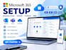 setup microsoft 365 business email, outlook, domain and dns