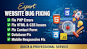 fix HTML CSS javascript bugs and customize your website