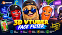 create a custom 3d ar vtuber filter, burnt peanut on lens studio ready to stream