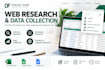 do professional web research data collection and internet research