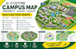 create custom campus map, facility map university map and school navigation map