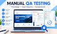 manually test your website and find bugs