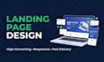 create a professional responsive HTML landing page