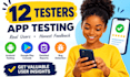 closed testing 12 testers app testing 20 testers user testing 12 app testers