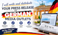write and distribute your press release german media outlet