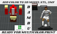 paint, color your stl file convert to 3mf split parts for bambu lab multicolor