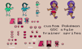 create custom pokémon gsc gen 2 trainer sprites and pixel art