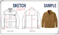 create fashion tech pack, clothing tech pack and apparel flat sketches