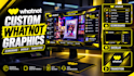design a custom whatnot scoreboard, pyt overlay and transition