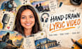 create hand drawn lyric video with custom animation