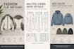 create professional clothing technical flat sketches