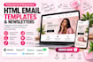 design responsive HTML email templates newsletters and email campaigns