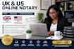 provide UK US online notary and remote notarization to notarize documents