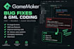 fix bugs and add features to your gamemaker game