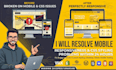 resolve mobile responsiveness and CSS styling problems within 24 hours