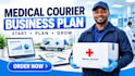 create a professional medical courier business plan and proposal