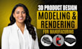do 3d cad product design, cad modeling for manufacturing prototyping