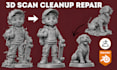 fix mesh repair sti scan cleanup 3d modify and reverse engineering scan to cad