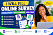 fill online survey, google form, questionnnaire and polls