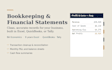 cleanup your bookkeeping and prepare  financial statements