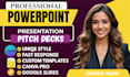 investor ready presentation design, slide design, powerpoint presentation design