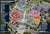 design isometric interactive wayfinding road, hospital trail navigation park map