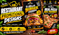 create eye catching restaurant promotional posts and ads