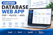 build and deploy a custom database web app on AWS