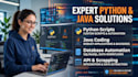 develop python java coding, database automation, python script and programming