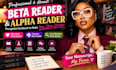 be contemporary romance beta reader, ya fantasy romance beta and alpha reader