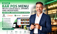 setup bar pos menu with cocktails, drinks and modifiers