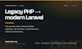 migrate your legacy PHP project to a modern laravel rewrite