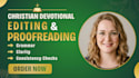 edit and proofread your christian devotional, devotional book, and manuscript