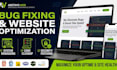 fix website bugs errors and coding issues