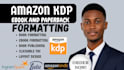 do book formatting, paperback formatting, kdp formatting and ebook formatting