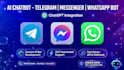 create custom telegram bot messenger bot and whatsapp auto reply bot