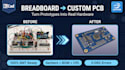 convert your schematic or circuit diagram into a pcb