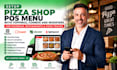 setup pizza pos menu with toppings, combos and modifiers