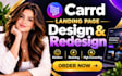 carrd website design, carrd landing page redesign