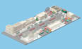 create a 3d isometric map, event map, venue map, festival map and site map